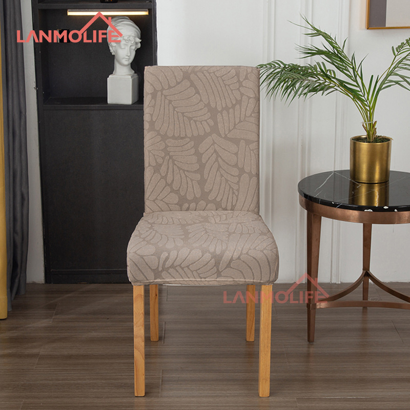 Lanmo leaf jacquard universal elastic Chair cover for export, universal chair set, table and chair cover, one-piece consignment Item Picture