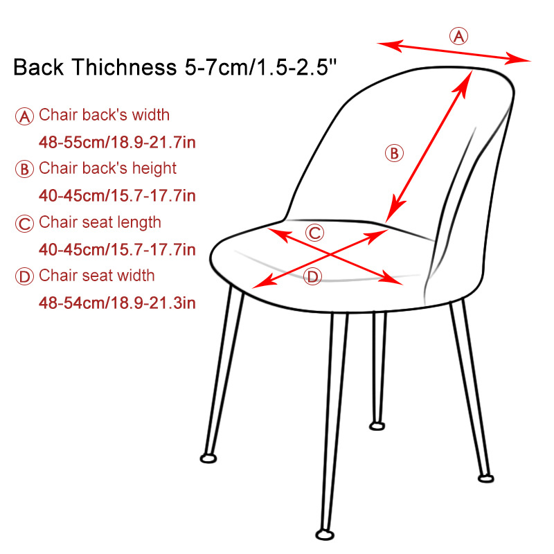 Cross-border elastic home hotel dining chair, duckbill chair cover, corn kernel velvet fabric