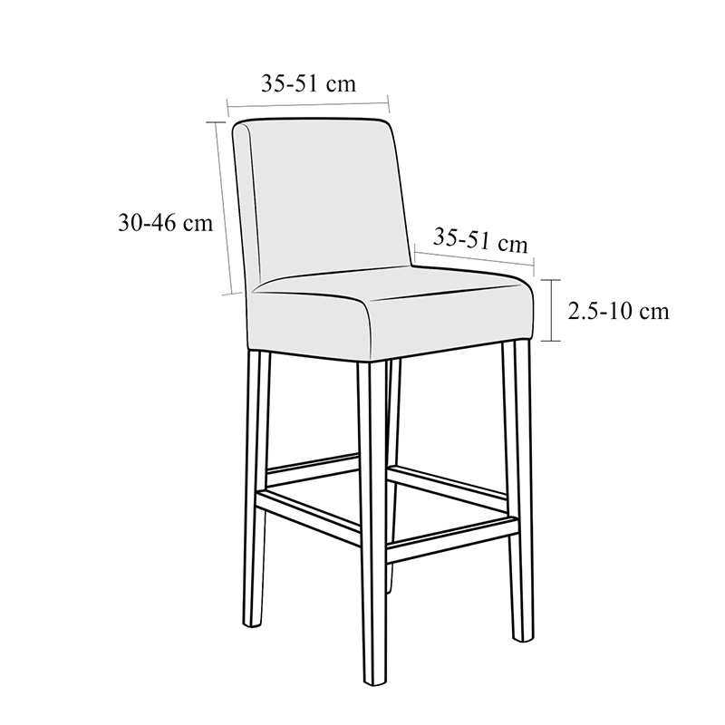 Cross-border elastic home hotel club bar stool cover Barstool high stool cover T-shaped jacquard fabric details Picture
