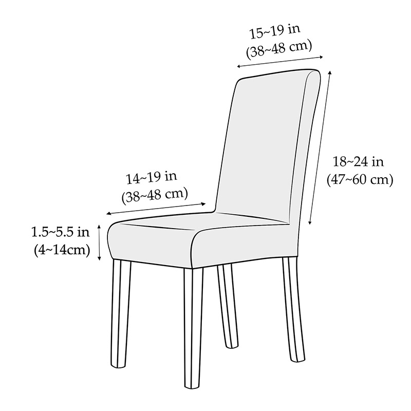Cross-border waterproof milk silk fabric elastic home hotel dining Chair Parsons Chair mid-back cover details Picture