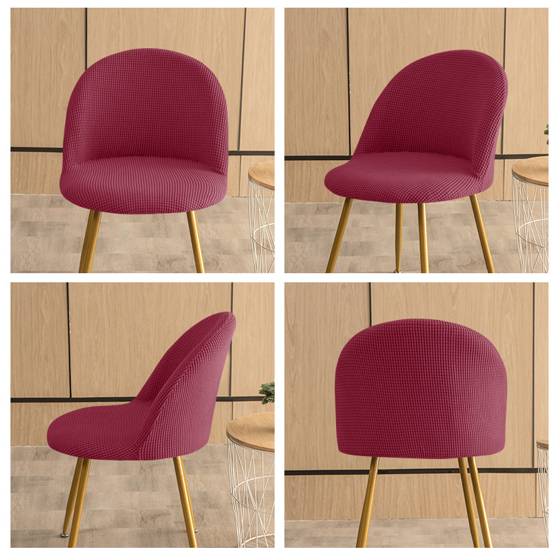 Cross-border elastic home hotel dining chair, duckbill chair cover, corn kernel velvet fabric details Picture