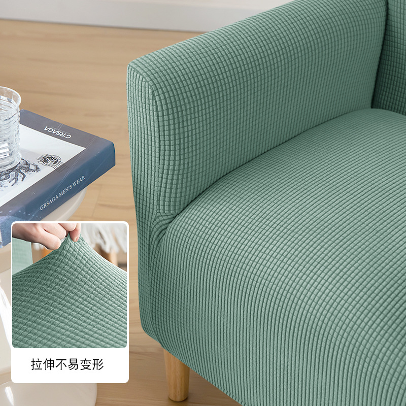 Cross-border elastic waterproof Waffle waterproof corn wool small single armrest sofa cover Specification image
