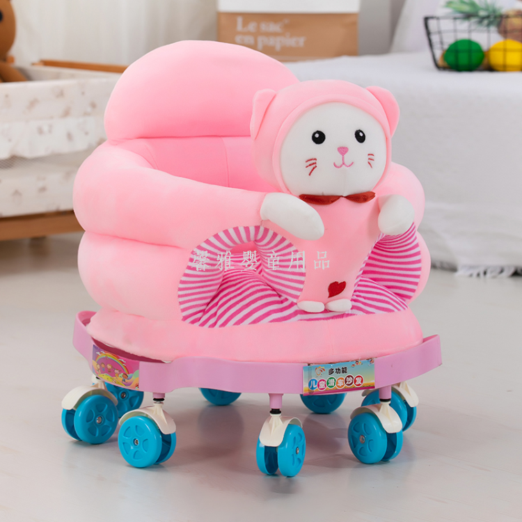 Infant and toddler multi-functional pulley seat, soothing baby sofa, safety backrest, anti-drop practice sitting chair and stool details Picture