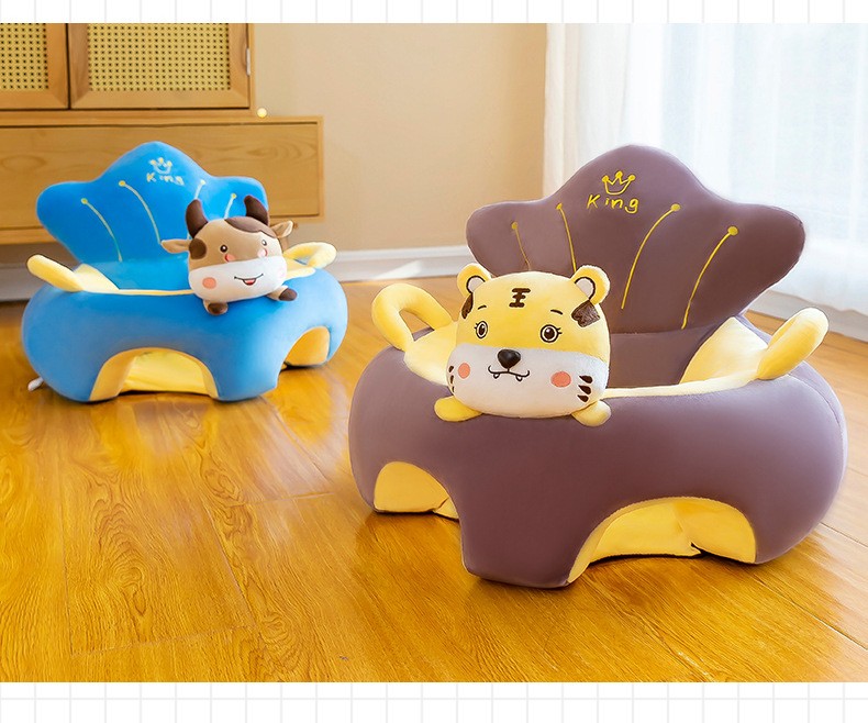 New cartoon baby anti-drop learning seat wholesale thickened infant early education children's sofa autumn details Picture