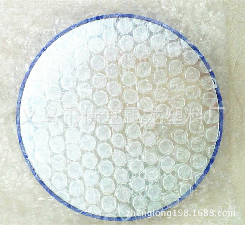 New 8.8cm 10X magnifying suction cup mirror, dual suction cups, blue frame suction cup makeup mirror Specification image