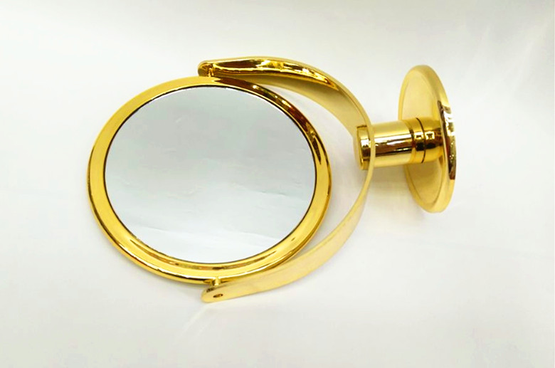 The new electroplated double-sided high-legged table mirror is a best-selling daily necessities and cosmetic mirror