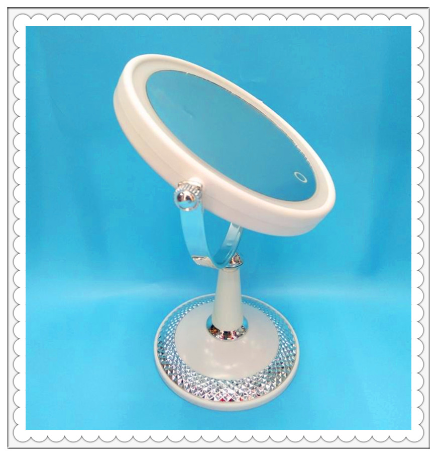 New LED lighting makeup mirror, single-sided high-legged high-legged desktop makeup mirror, best-selling daily necessities led mirror Specification image