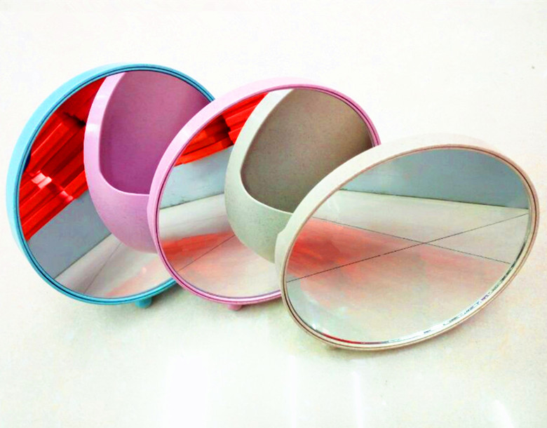 The new best-selling nano-colored makeup mirror is a practical single-sided desktop makeup mirror that can hold makeup tools