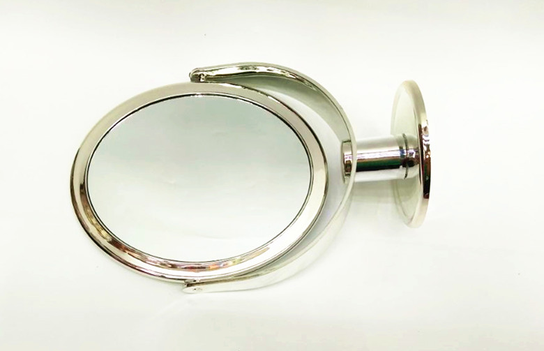 The new electroplated double-sided high-legged table mirror is a best-selling daily necessities and cosmetic mirror details Picture