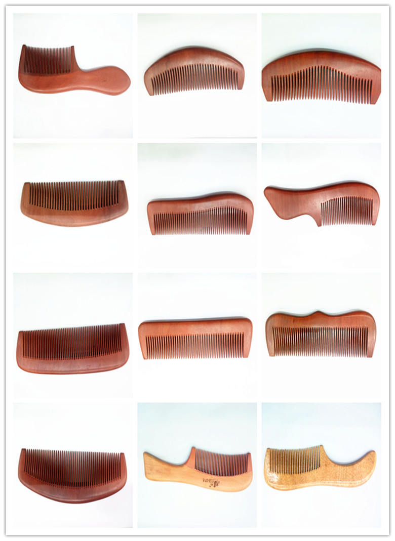 New wooden combs in large stock, gift hair combs, smooth hair combs, daily-use flat combs details Picture