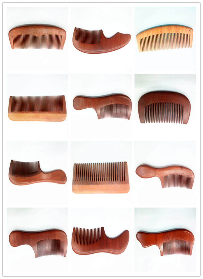 New wooden combs in large stock, gift hair combs, smooth hair combs, daily-use flat combs Specification image