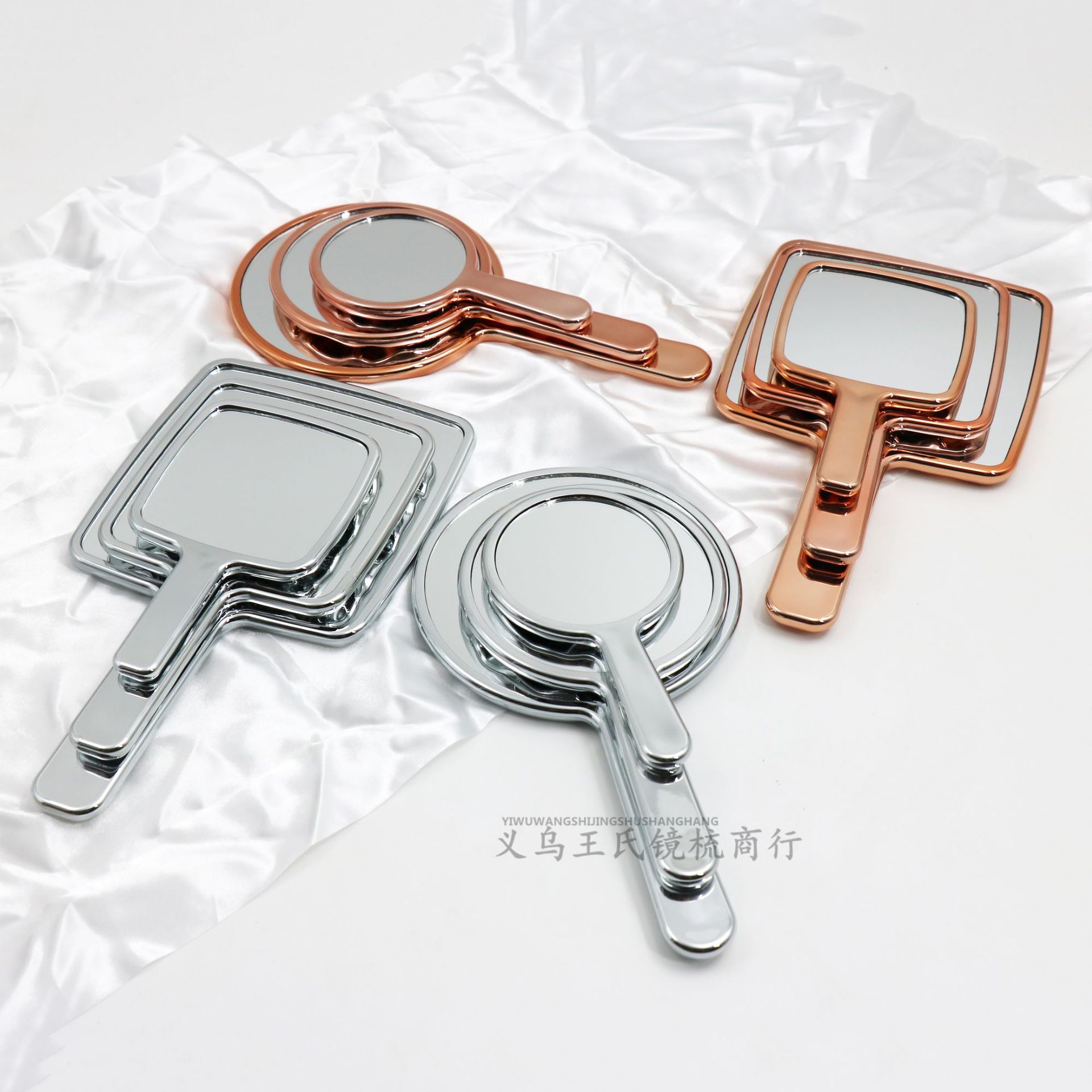 Direct supplier from the manufacturer: Round handle mirror, makeup and beauty mirror, popular mirror, single-sided mirror, portable handheld mirror Specification image