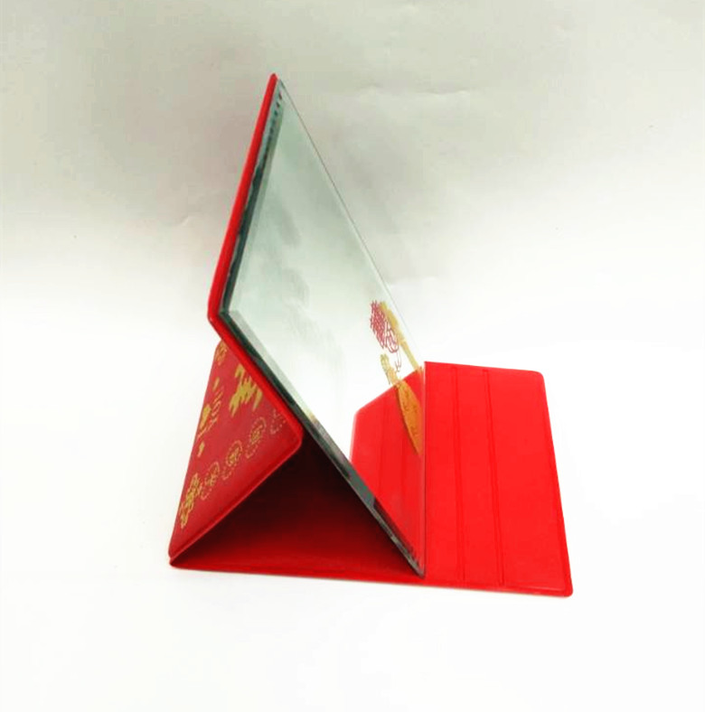 供应新款婚庆折叠化妆镜子热销日用品便携单面婚庆专用礼品镜子