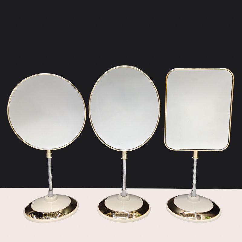 欧式化妆镜双面放大化妆镜台镜高清台式金属镜子厂家批发