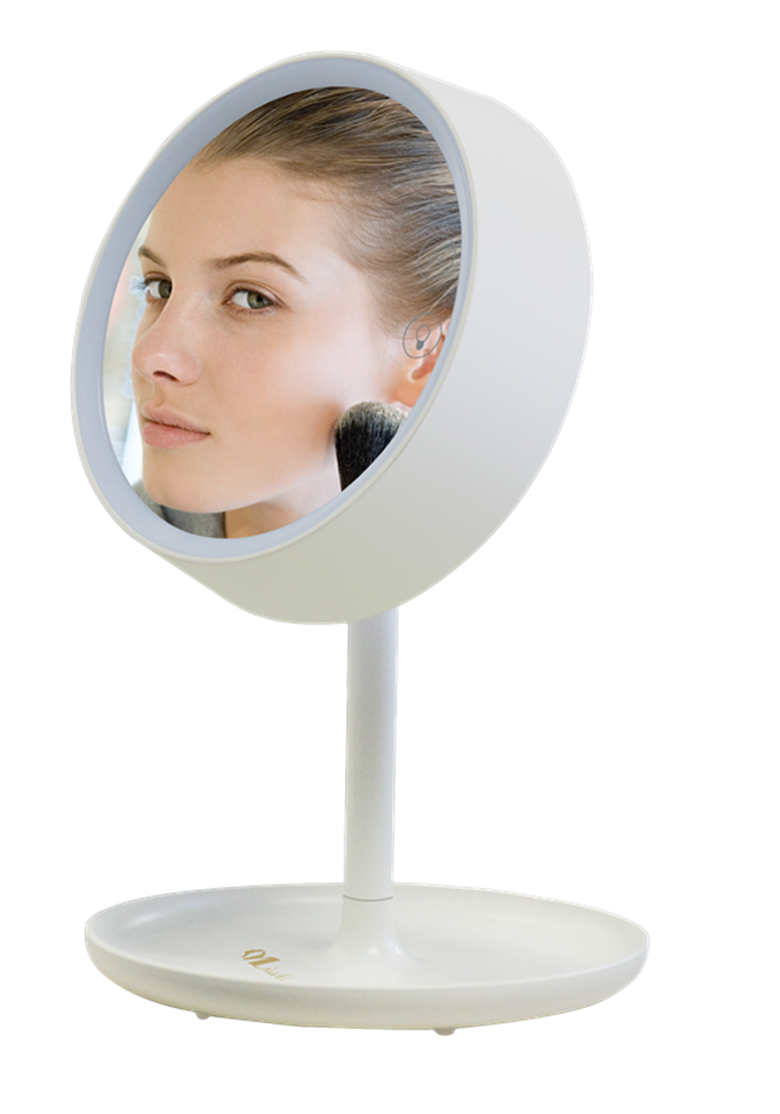 New LED light mirror, touch screen LED makeup mirror, single-sided desktop mirror, gift mirror details Picture