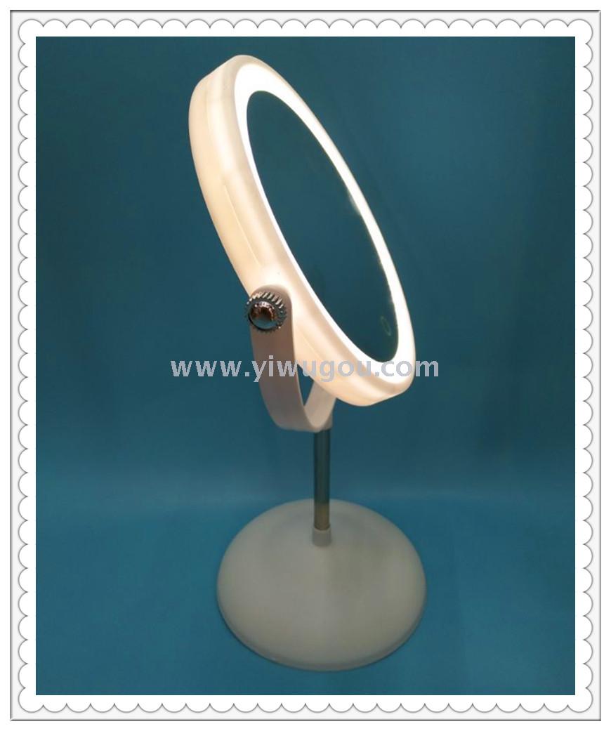 Single-sided high-legged led lighting makeup mirror, gift LED lighting makeup mirror with battery details Picture
