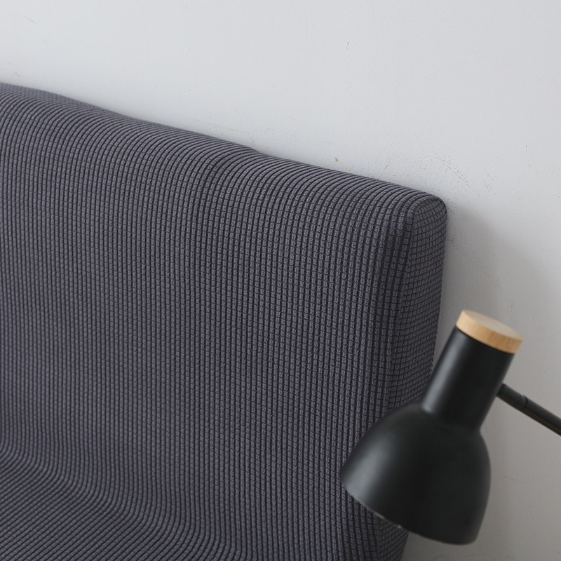 Wholesale cross-border polar fleece textured, thickened, elastic, armless solid color one-piece sofa cover, fully covered with dust cover details Picture