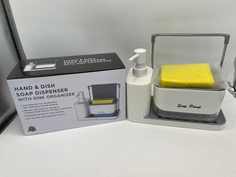 厨房置物架手动按压式皂液盒洗洁精按压瓶洗手液洗碗液分装瓶详情3