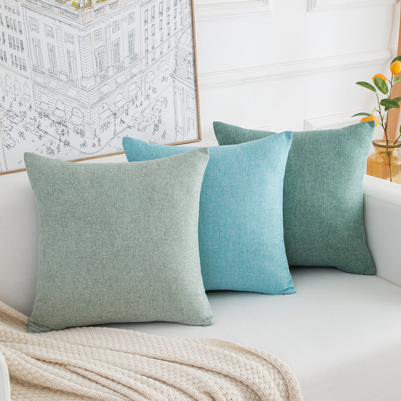 亚马逊爆款北欧ins风家居加厚亚麻抱枕套沙发靠枕床头软包靠垫细节图