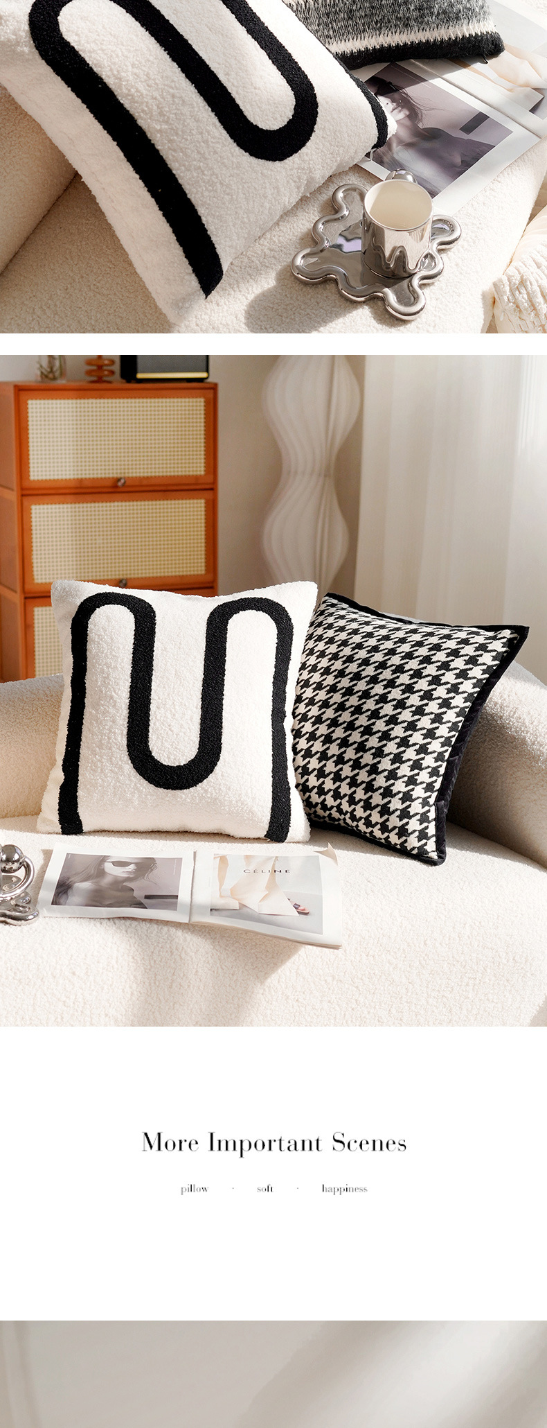 现代简约抱枕轻奢高级感靠枕北欧布艺床上靠垫客厅沙发抱枕套含芯详情6