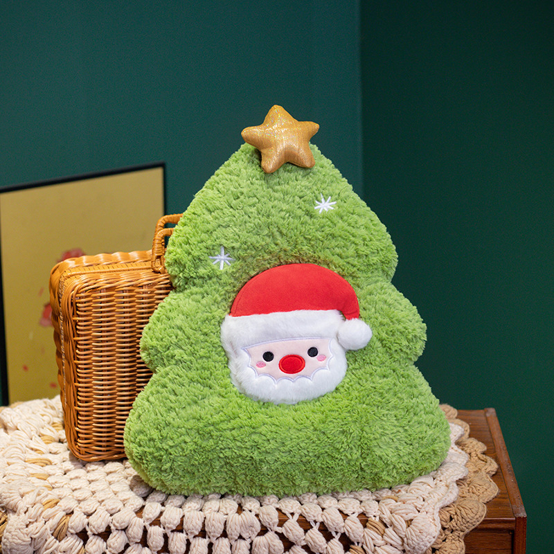 Merry and peaceful Christmas festival decorations, plush pillows, Christmas tree cushions, cute snowman and reindeer dolls Specification image