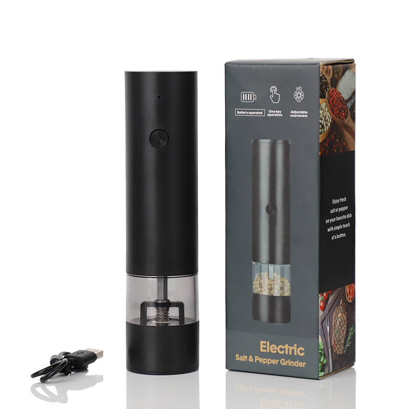 电动胡椒研磨器花椒海盐粉重力感应铝合金自动研磨瓶