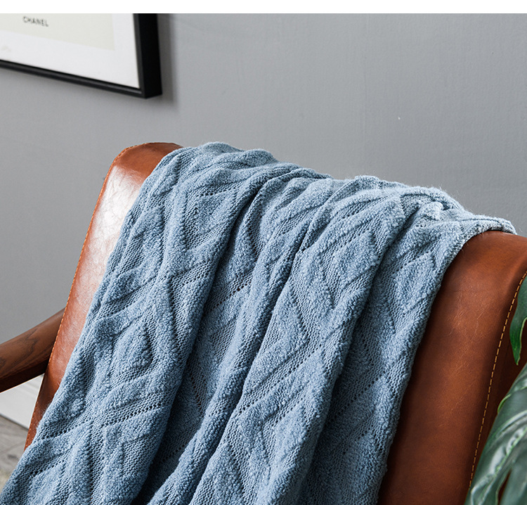 Cross-border Amazon sofa cover blanket bed tail flow Su blanket spring and summer air-conditioned knitted blanket office leisure nap blanket pic 18