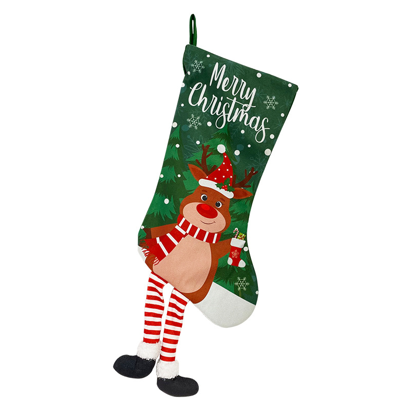 Cross-border new cartoon old man snowman decorative socks for Christmas, reindeer Christmas tree, candy socks manufacturer Item Picture