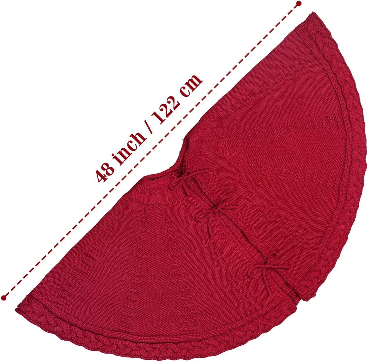 跨境圣诞节48寸树裙多款针织圣诞树装饰围裙小尺寸圣诞裙过节氛围详情45