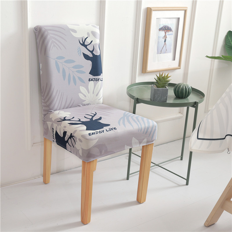 Anti-stain home chair covers, simple Nordic-style restaurant, hotel and office dining chair covers, cross-border stool covers details Picture