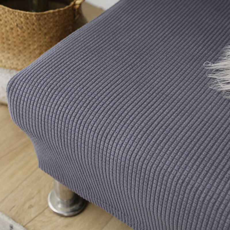 Wholesale cross-border polar fleece textured, thickened, elastic, armless solid color one-piece sofa cover, fully covered with dust cover
