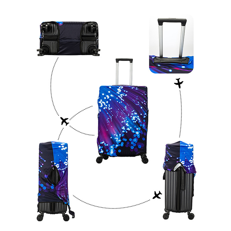 Creative graffiti luggage case cover, thickened elastic 24-inch luggage case cover, outdoor travel handle case cover details Picture
