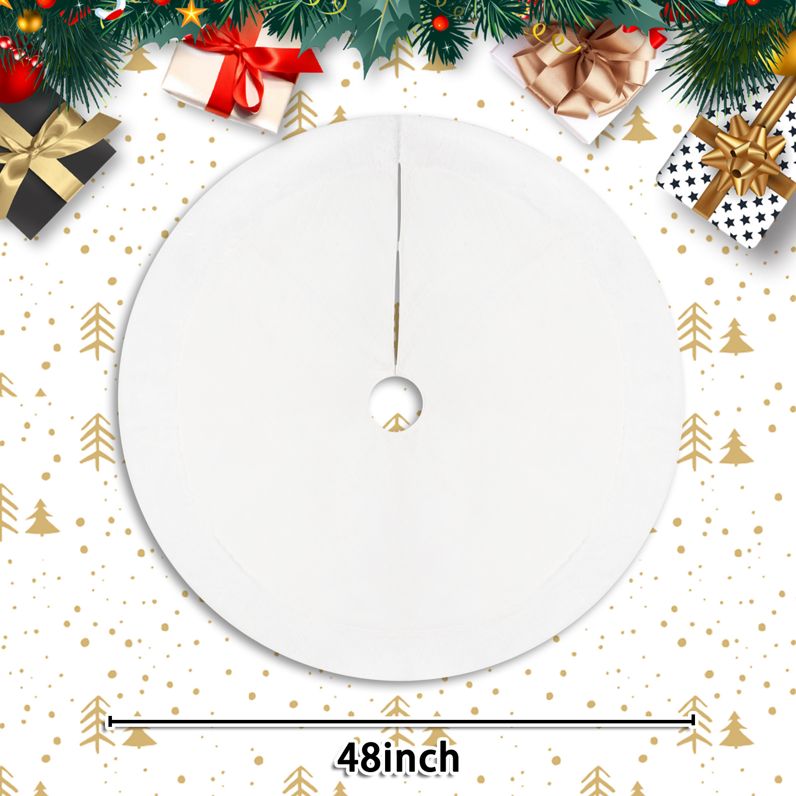 跨境圣诞节48寸树裙多款针织圣诞树装饰围裙小尺寸圣诞裙过节氛围详情42