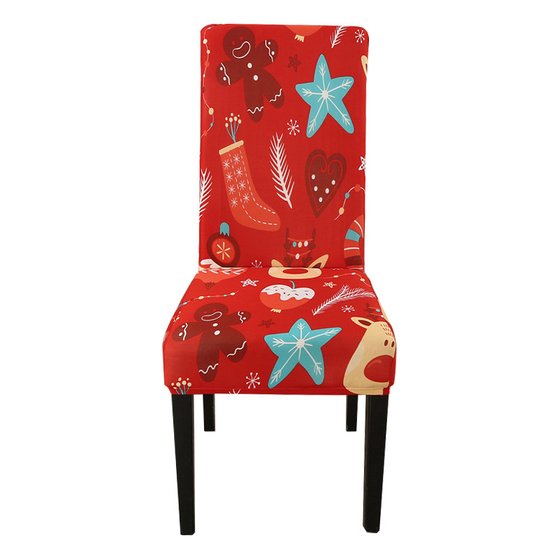 Cross-border Christmas chair covers, holiday decoration, elastic dining chair covers, new dust-proof backrest covers, Christmas chair covers wholesale Application Scenario