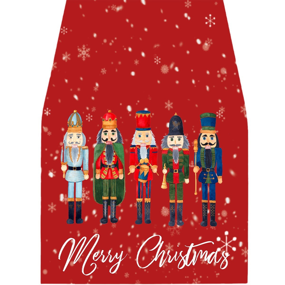 Cross-border bestsellers Christmas linen printed table flags, Western restaurant tablecloths, Nordic dining tables, Christmas snowman table flags Application Scenario