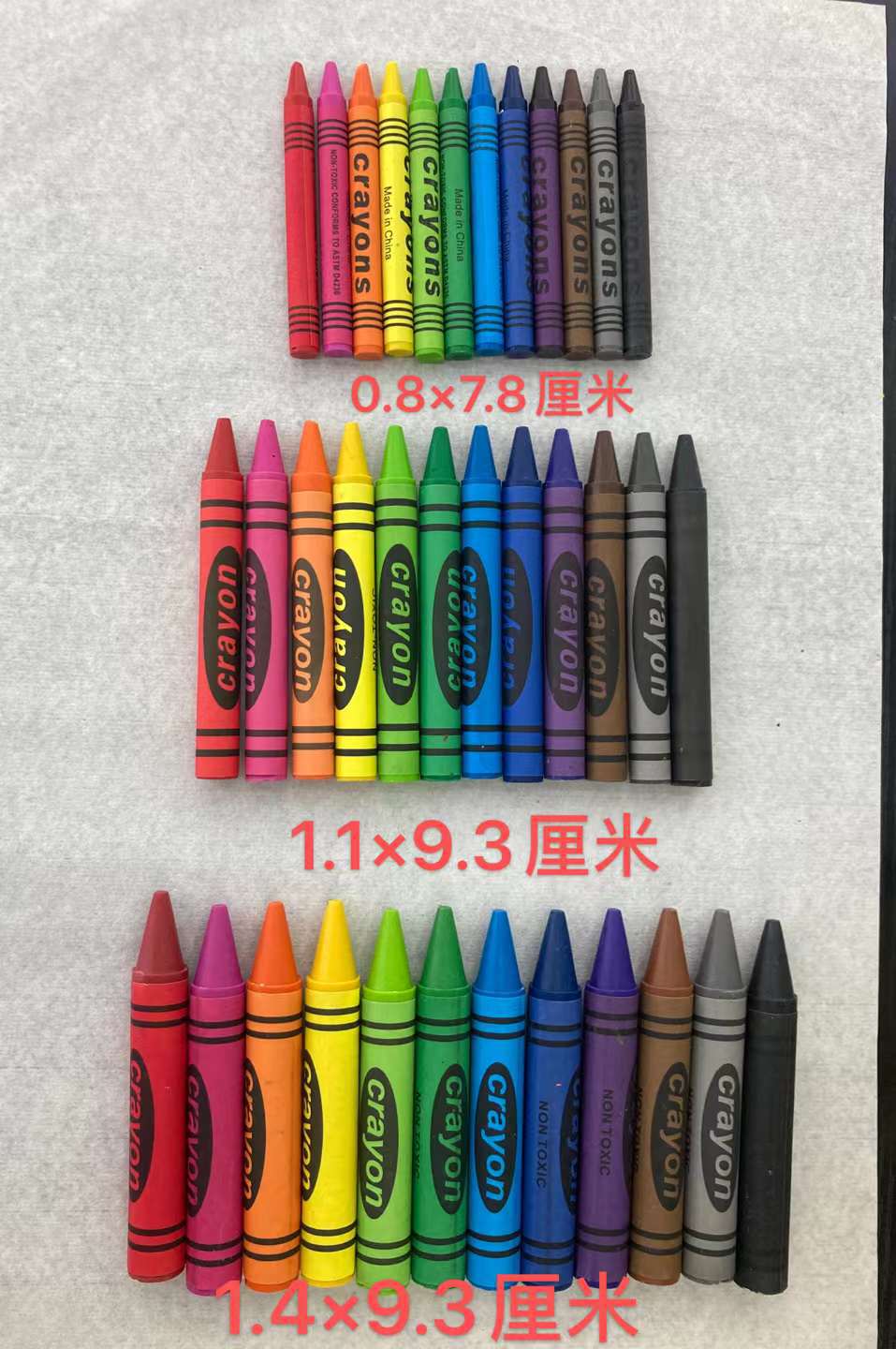 外贸定制A级中号6/8/12色蜡笔儿童绘画涂鸦蜡笔套装详情1