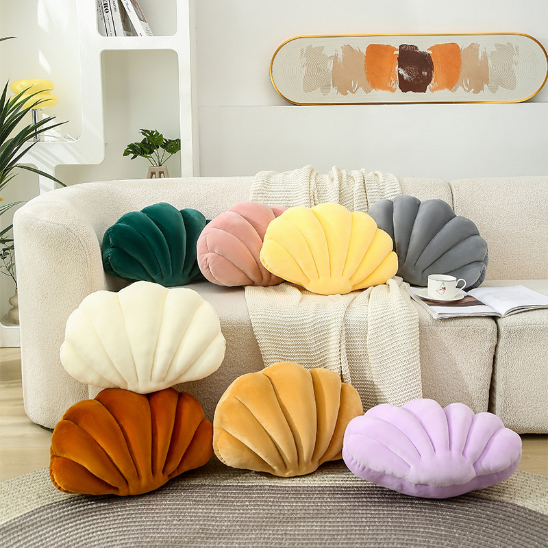Creative shell throw pillows, plush toys, car sofa cushions, office ornaments, bed cushions, bay window decorative throw pillows