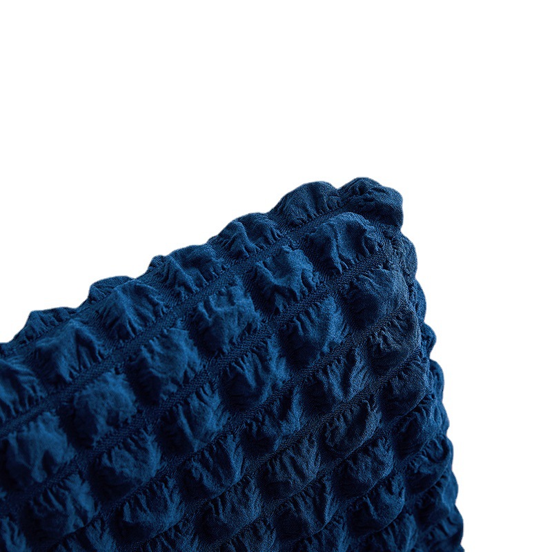 跨境泡泡纱爆米花摆裙椅套 纯色弹力座椅套酒店防尘椅套详情图4