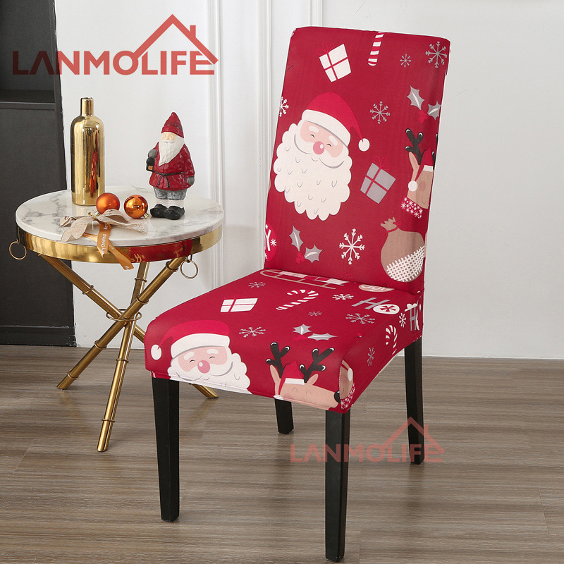 Cross-border Christmas chair covers, holiday decoration, elastic dining chair covers, new dust-proof backrest covers, Christmas chair covers wholesale Item Picture