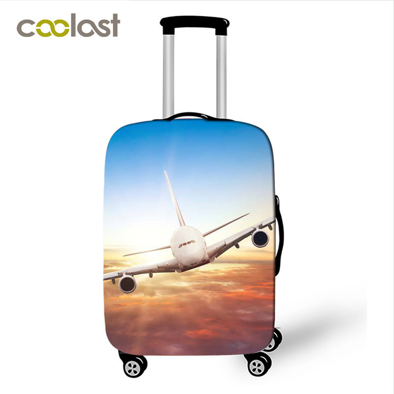 2021 New creative airplane luggage case, travel water-repellent fashionable leather case, direct supply from spandex manufacturer Specification image