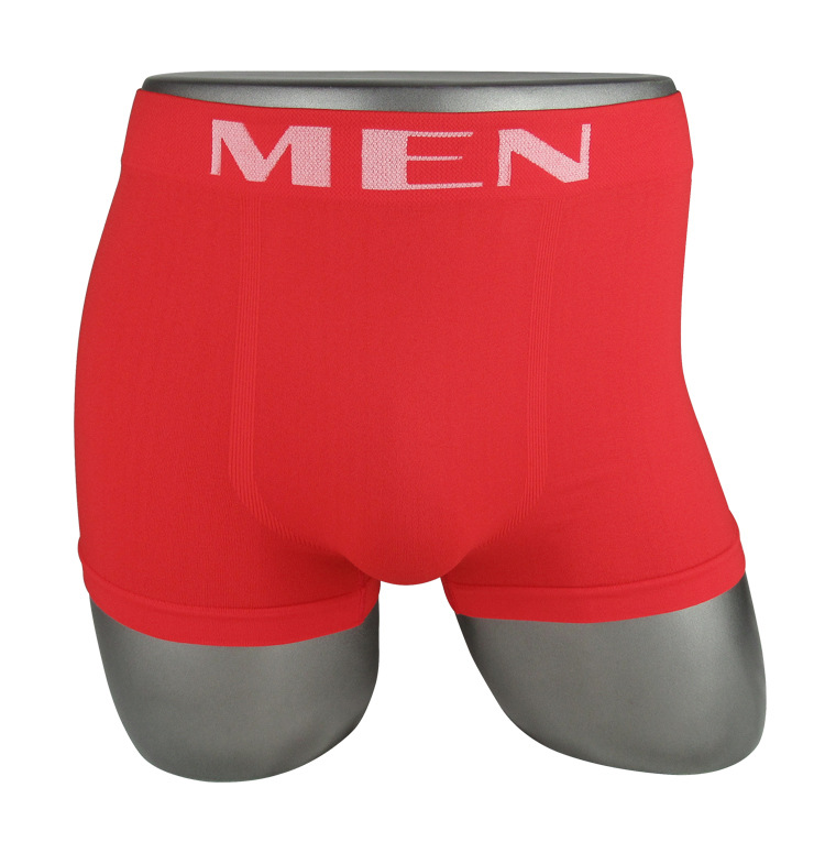 批发跨境无缝男士平角内裤锦纶MEN BOXER BRIEFS 本命年四角裤头详情3