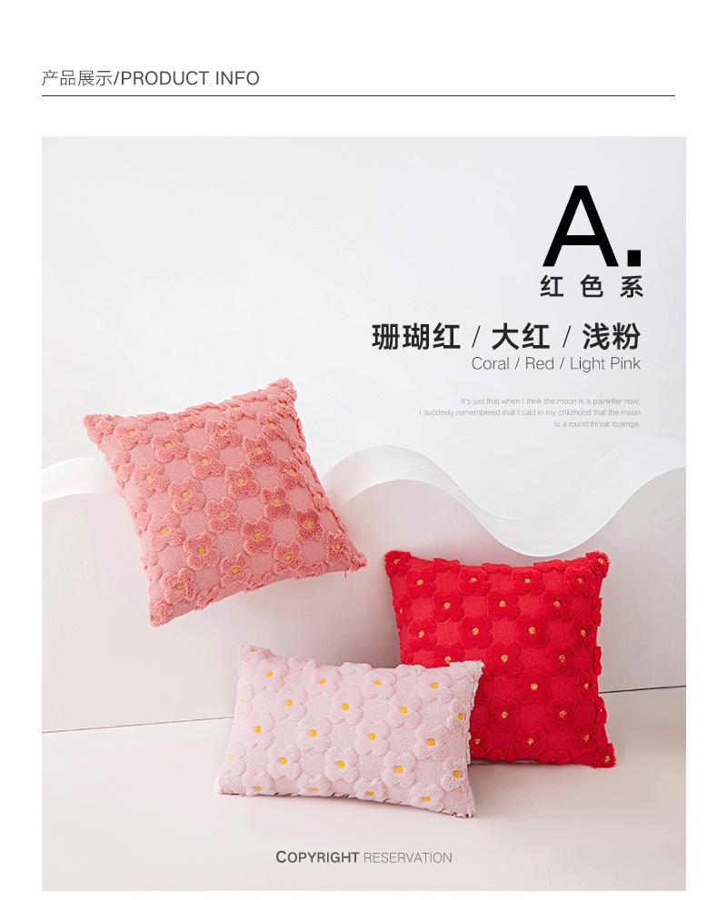 新品小雏菊抱枕少女心ins田园风家居沙发抱枕床头靠垫办公室腰垫详情5