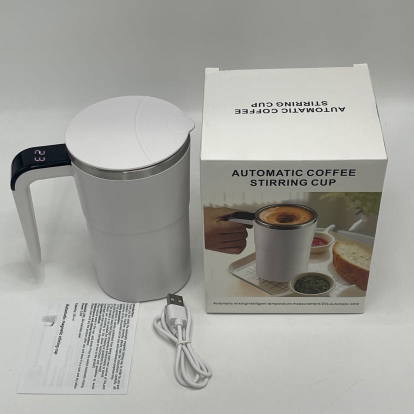 电动搅拌充电懒人全自动保温数显咖啡杯不锈钢智能磁力办公室水杯详情1