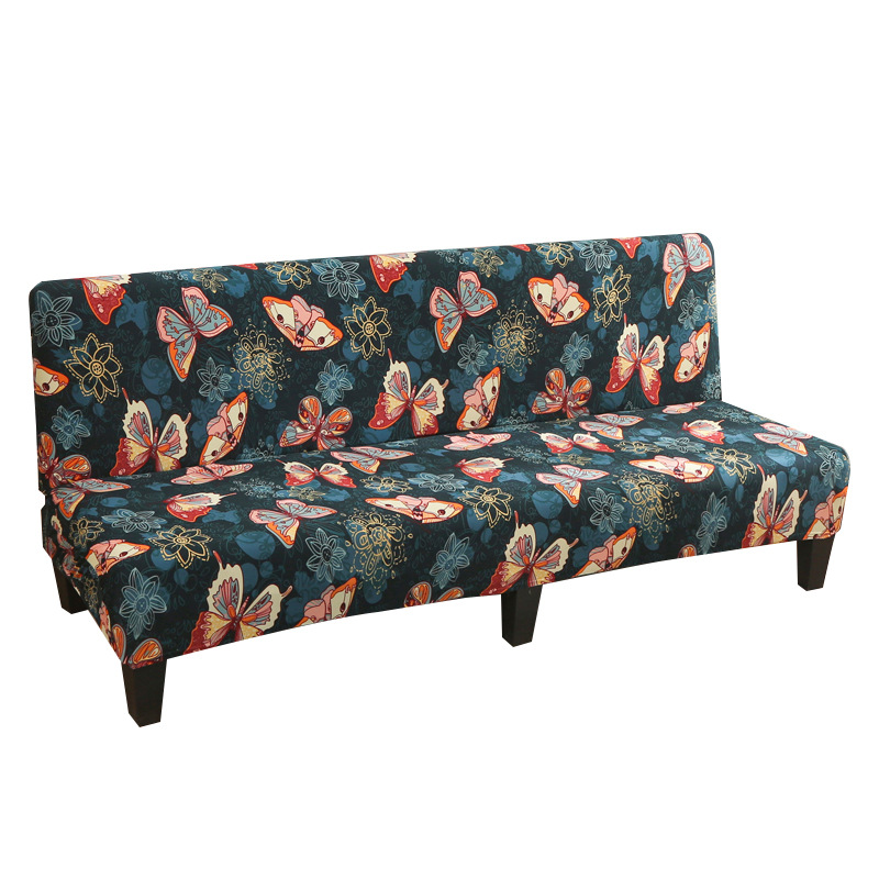 Wholesale of new printed, simple and elastic sofa covers for cross-border folding beds without armrests Application Scenario