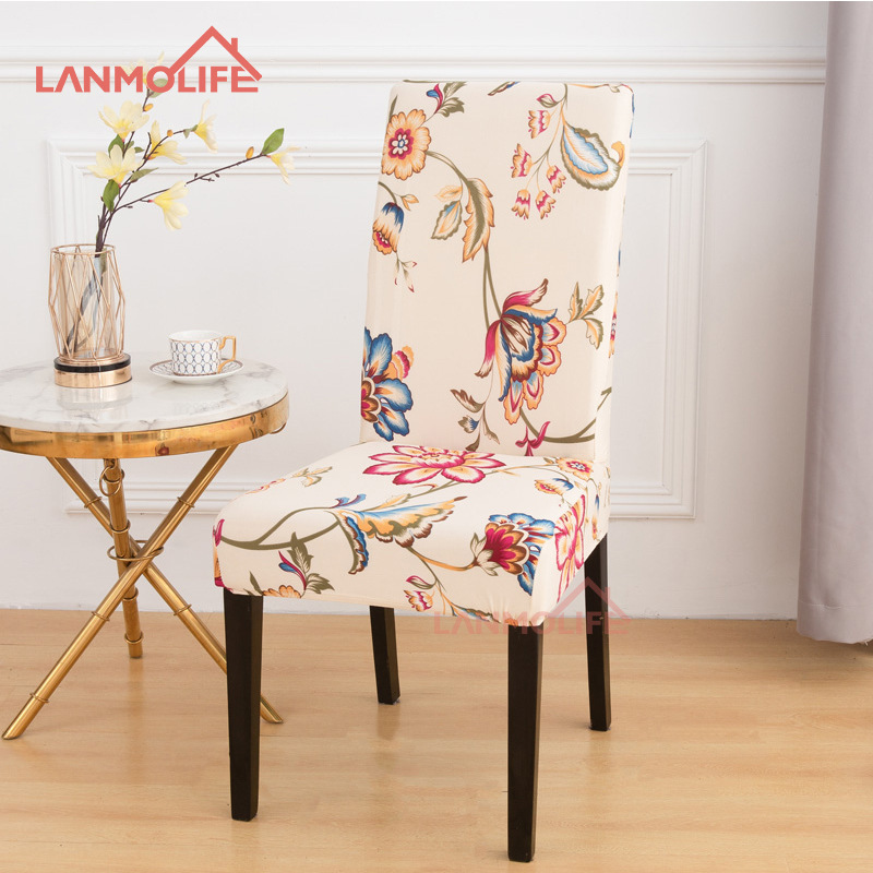 Customized thickened elastic chair covers for hotels and home use, European-style geometric printed one-piece chair covers Item Picture