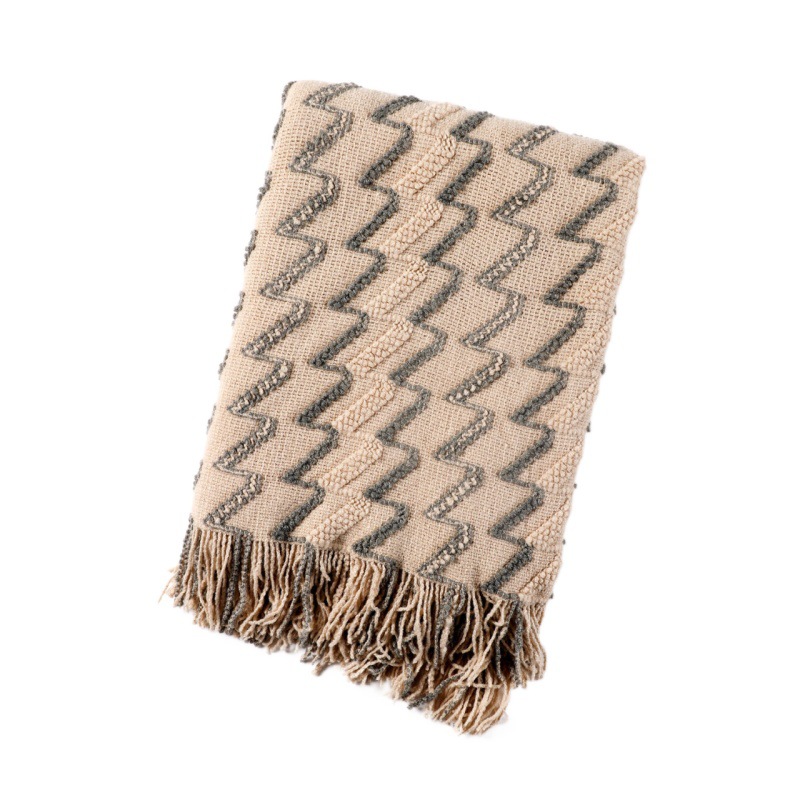 Sofa blanket, knitted blanket, Nordic sofa towel, cover fabric, fringed woolen blanket, air conditioning blanket, nap blanket, pillowbed blanket Application Scenario