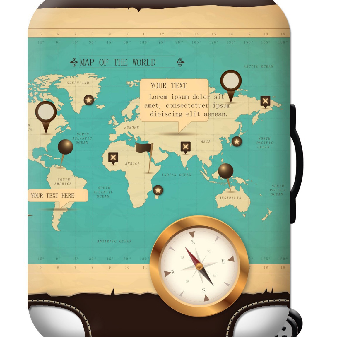 行李箱套保护拉杆箱箱套旅行箱防尘弹力罩加厚弹力行李箱保护套