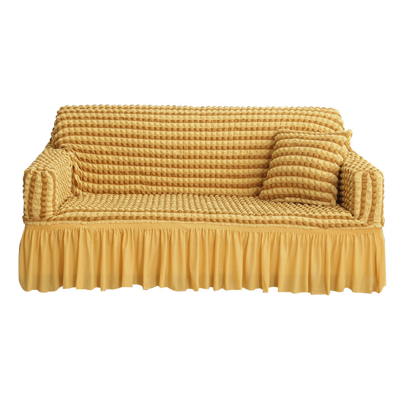 Cross-border skirt hem bubble yarn sofa cover full package anti-slip high-end sofa cushion, all-season universal sofa cover wholesale Application Scenario