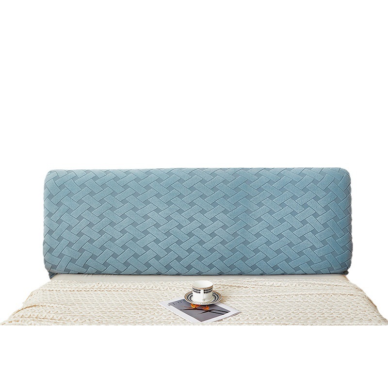New solid color three-dimensional jacquard headboard backrest cover, full headboard backrest dust cover, soft headboard cover Application Scenario