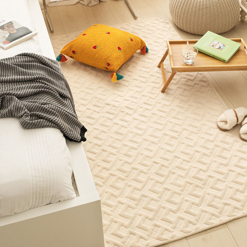 Winter vintage ins floor MATS for foreign trade, plush bedside MATS, anti-slip MATS for autumn and winter, and fully covered with tatami MATS in the bedroom Item Picture